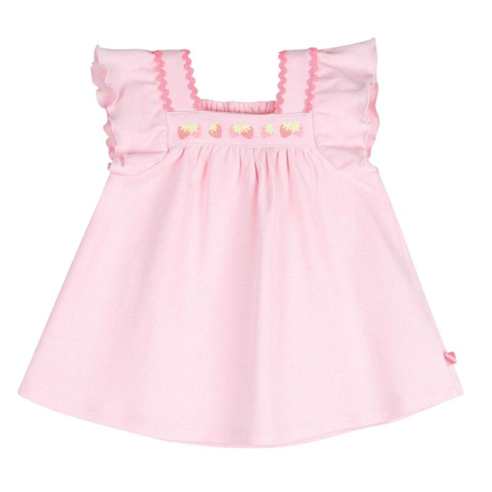 Billieblush Baby Girls Strawberry Smock Dress / Pale Pink